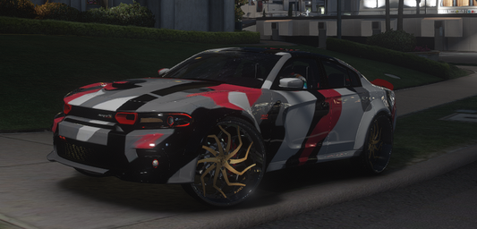 🚘 Dodge Charger Hellcat – Camo Gold Donk
