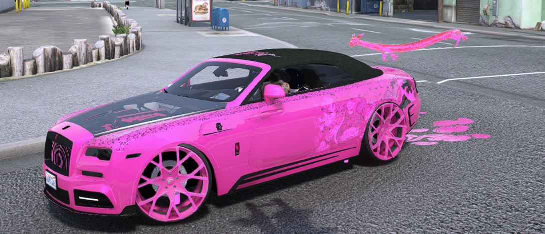 💖🐉 Custom Pink Dragon Rolls Royce Drophead 🐉💖