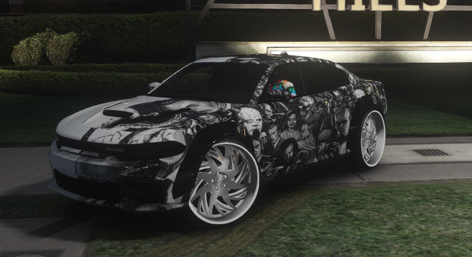 🚘 Dodge Charger Donk – Horror Wrap Edition